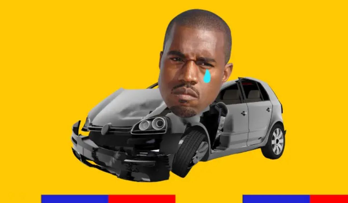 kanye car crash